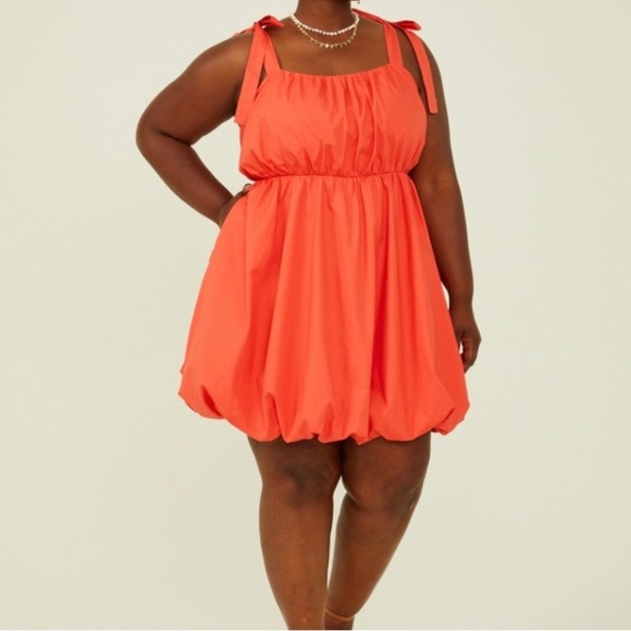 Arula Tie Knot Boho Casual Bubble Dress NWT Size 1X A - Picture 1 of 8
